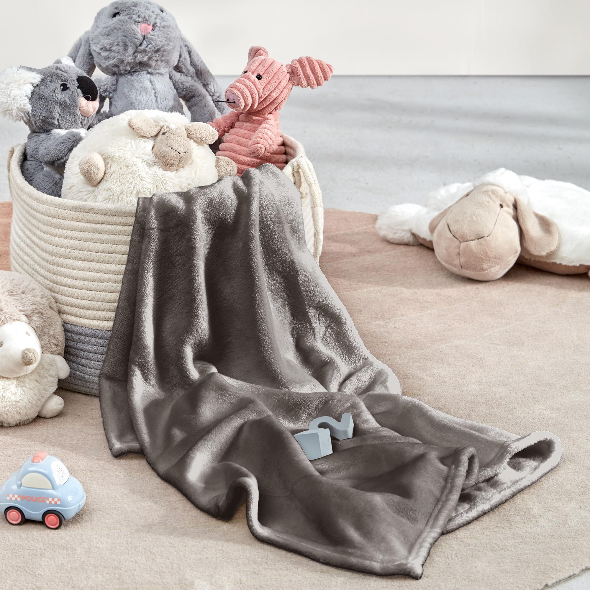 Sleep Zone Fleece Baby Blankets, Super Soft Flannel Fleece Fuzzy Blanket For Toddler 30X40 Inches, Cozy Lightweight Microfiber P