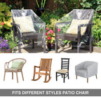 Tudomro 4 Pcs Outdoor Plastic Chair Cover Waterproof Armchair Cover Clear Dust Proof Plastic Couch Cover For Furniture Sofa Chai