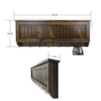 American Furniture Classics Model Lrgcrdw Large Wall Hanging Coat Rack In Dark Walnut With Secret Locking Gun Concealment