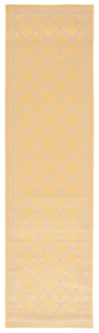 Safavieh Courtyard Collection 2'3' X 8' Gold/Beige Cy6918 Trellis Indoor/ Outside Waterproof Easy Cleansingpatio Backyard Mudroom Runner Mat