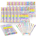Teling 144 Pcs Scented Glitter Gel Pens Multicolor Fun Cute Fruit Scented Pens for Kids Arts Crafts School Stationery Supplies G