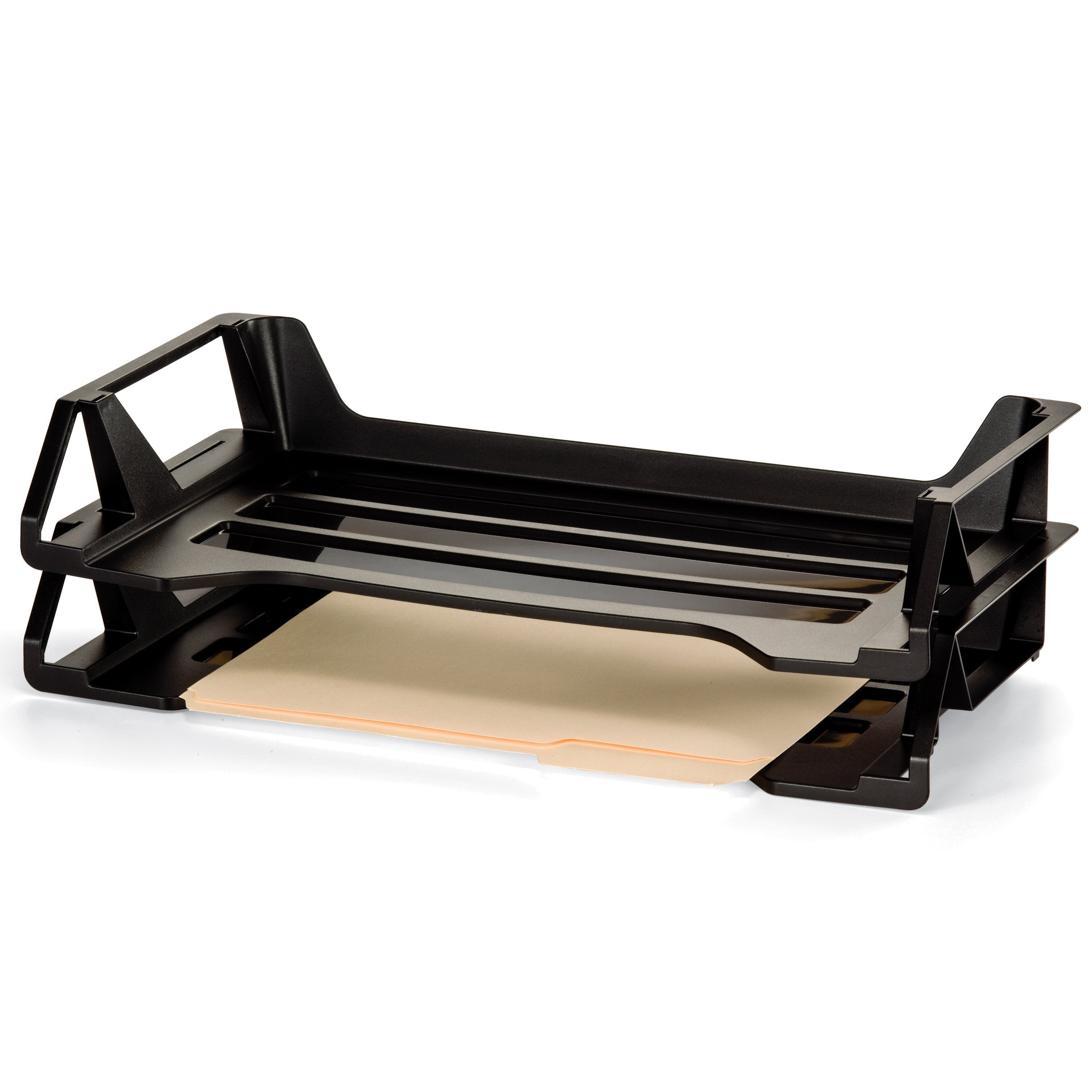 Officemate Achieva Side Load Legal Tray, Recycled, Black, 2 Pack (26214)