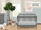 Delta Children Canton 4-In-1 Convertible Crib - Easy To Assemble, Grey