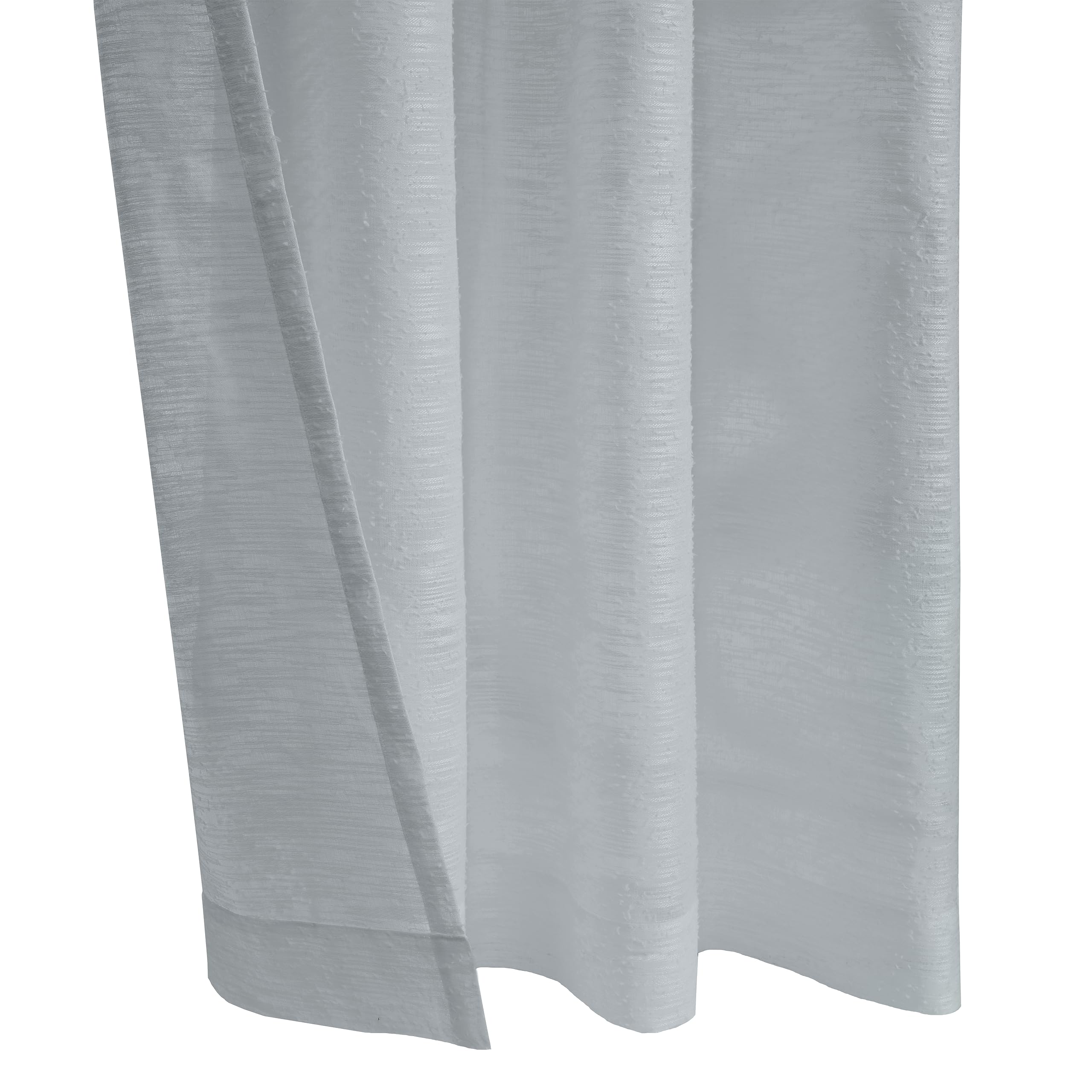 Richmark International Boucle Sheer Grommet Curtain Panel 52 X 95 In Light Grey