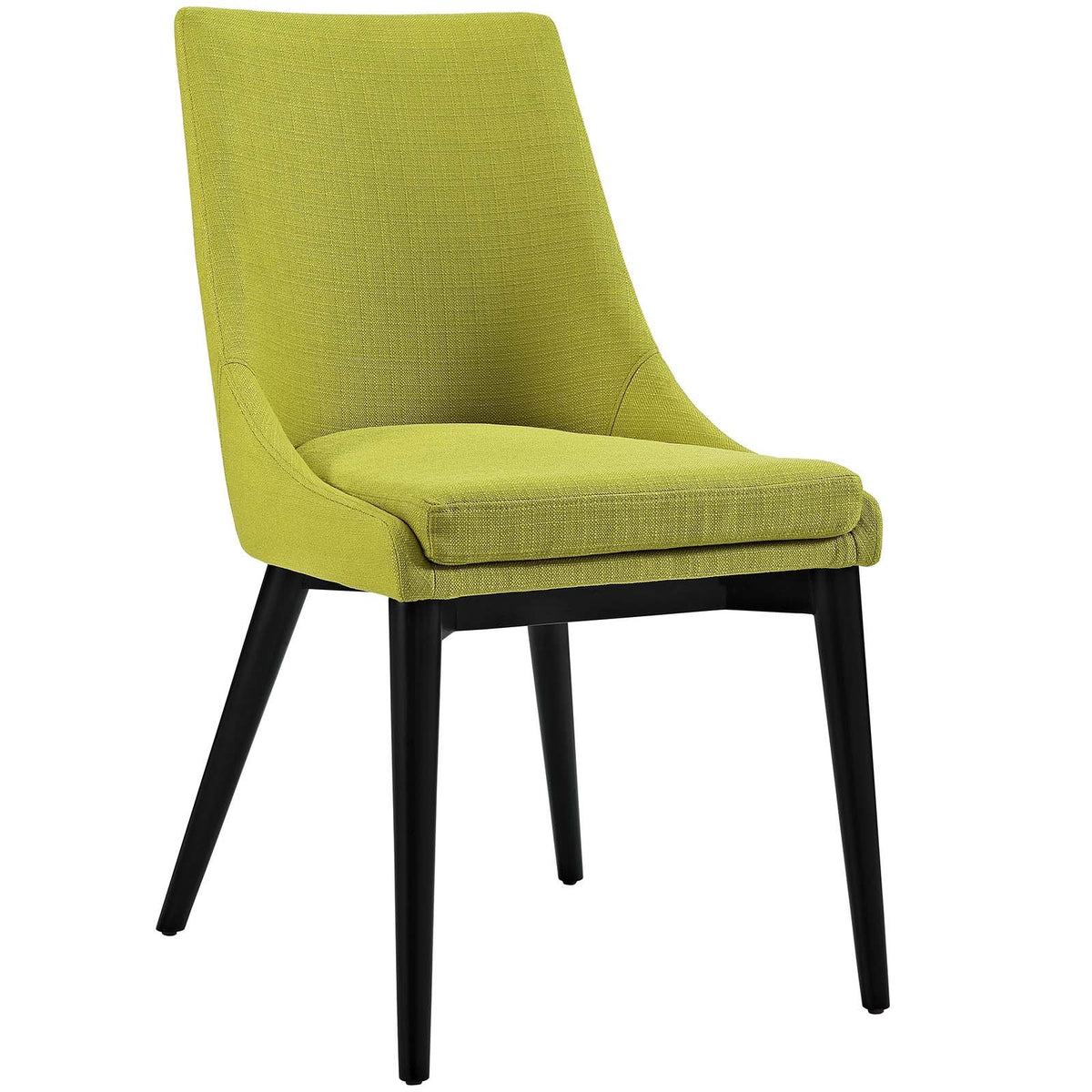 Modway Viscount Mid-Century Modern Upholstered Fabric Kitchen And Dining Room Chair In Wheatgrass