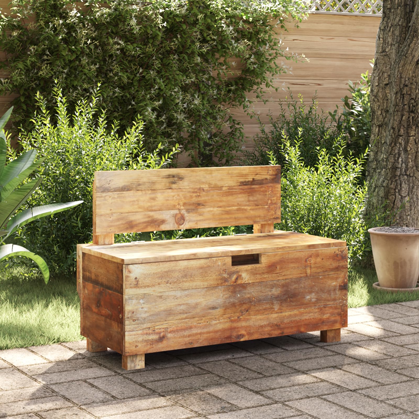 vidaXL Bench Solid Reclaimed Wood 33.9&quot;x15.7&quot;x23.6&quot;