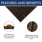 Notrax 117 Heritage Rib Entrance Mat, For Home Or Office, 4' X 6' Brown