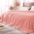 Bedelite Fleece Blankets Queen Size Pink Throw Blankets For Bed, Luxury Plush Cozy Fuzzy Blanket 90X90 Inches, Super Soft Warm L