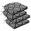 Basic Beyond Outdoor Chair Cushions For Patio Furniture, Waterproof Outdoor Cushions, Round Corner Patio Chair Cushions Set Of 4