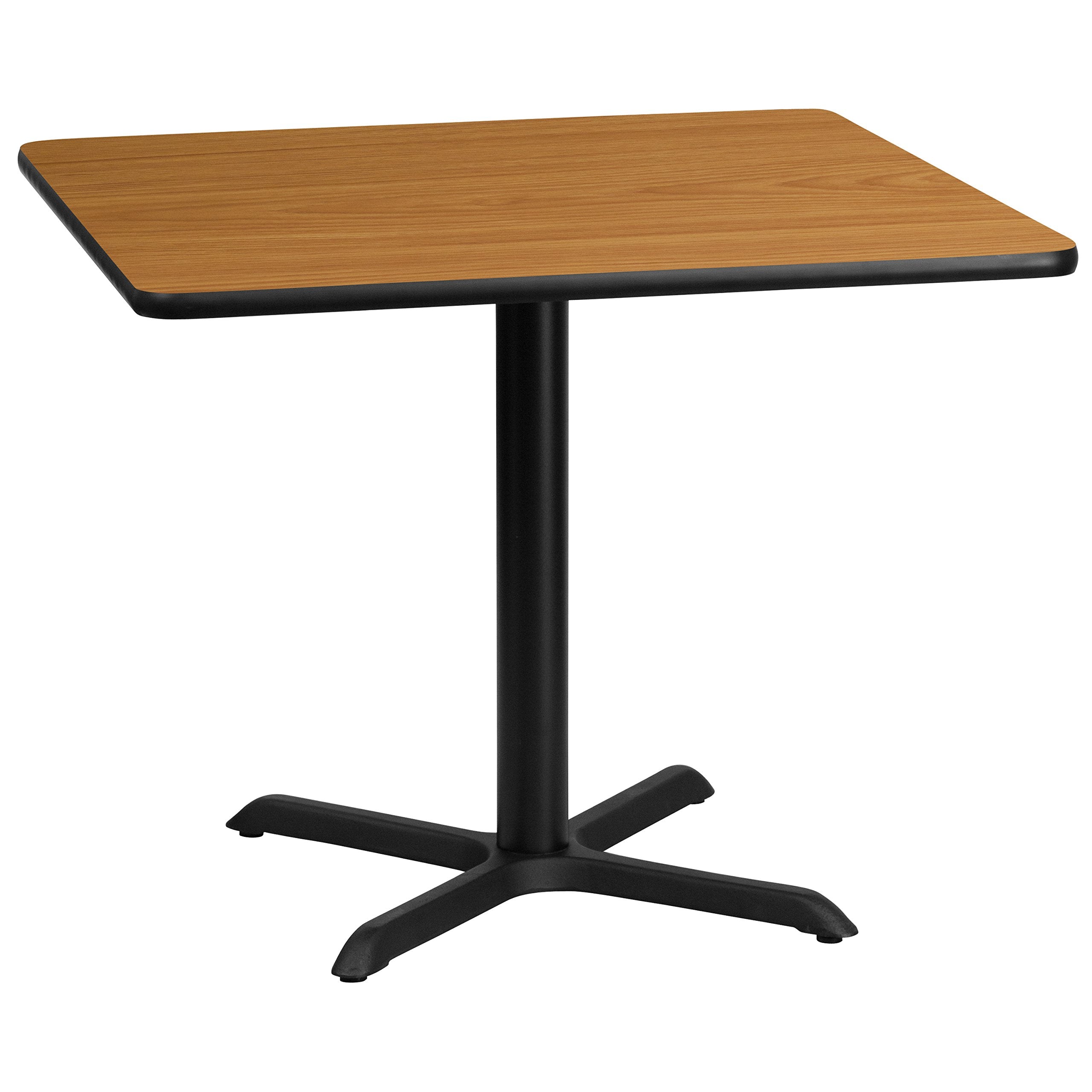 Flash Furniture 36'' Square Natural Laminate Table Top With 30'' X 30'' Table Height Base