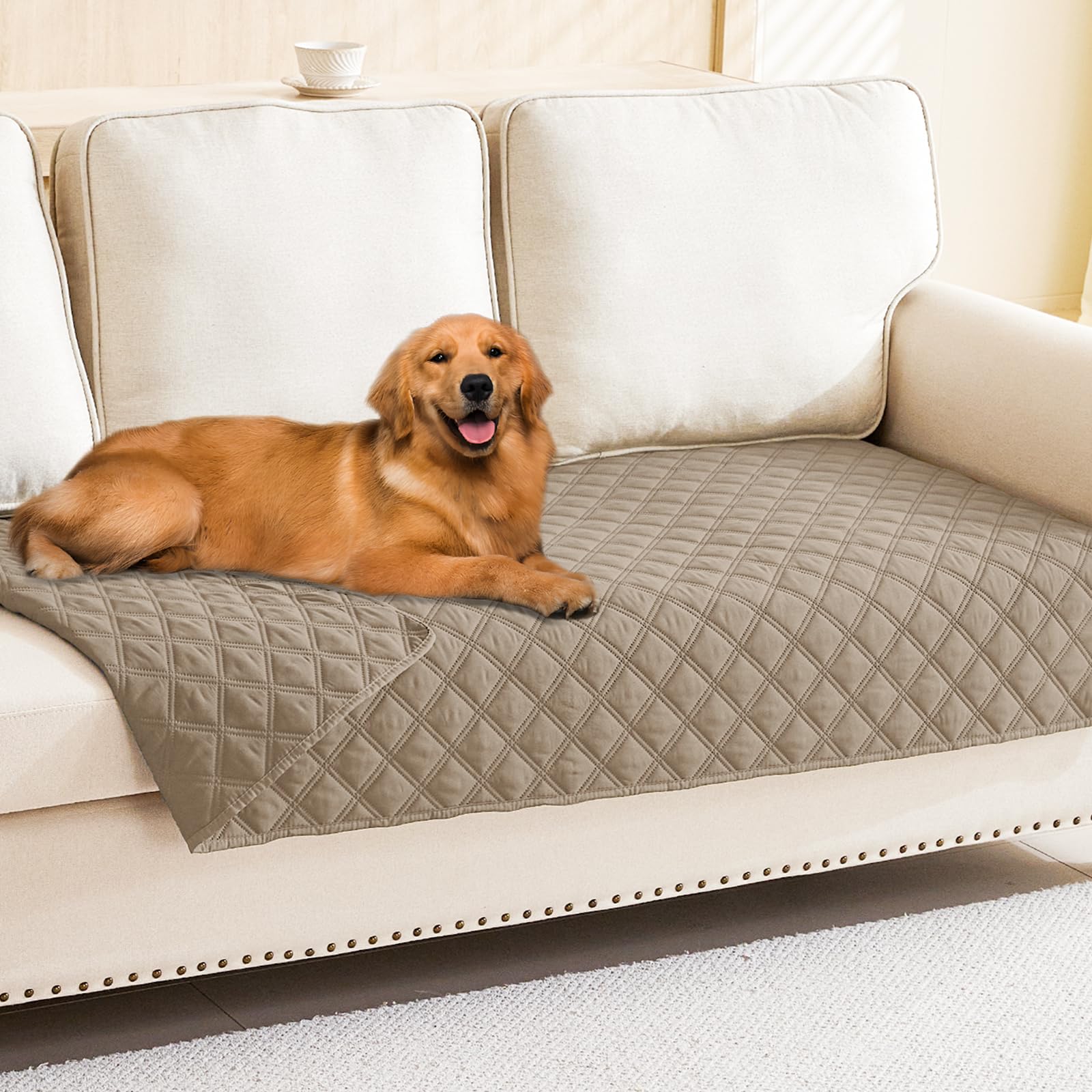Smiry Waterproof Dog Bed Cover Pet Blanket, Soft Washable Dog Blanket for Furniture Bed Couch Sofa Reversible, Checkered (30x70,