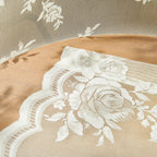 Ivory Lace Curtains 54 Inch Length 2 Panels Victorian Floral Sheer Curtains For Kids Nursery Room Cafe Kitchen Rod Pocket Light