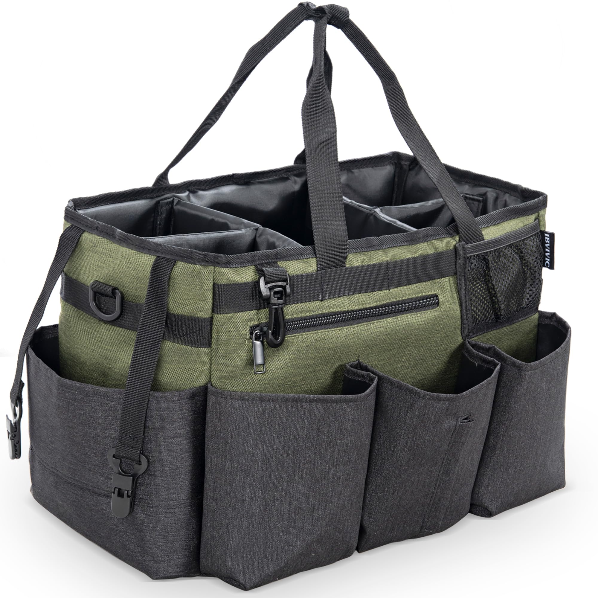 Ibvivic Wearable Cleaning Caddy Bag For Cleaning Supplies,Large Capacity Cleaning Organizer Green