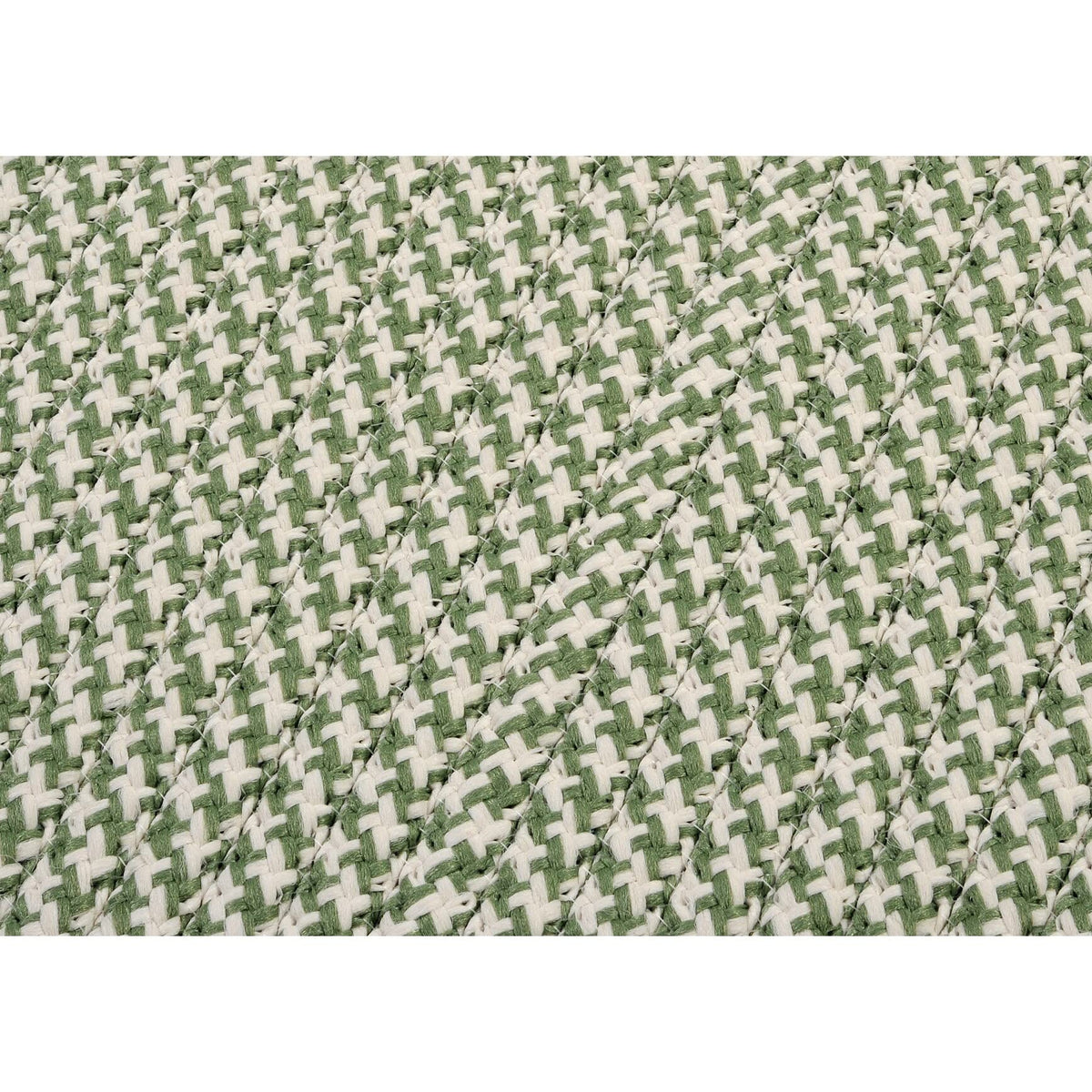Colonial Mills Houndstooth Braided Doormat, 18&quot; X 30&quot;, Leaf Green