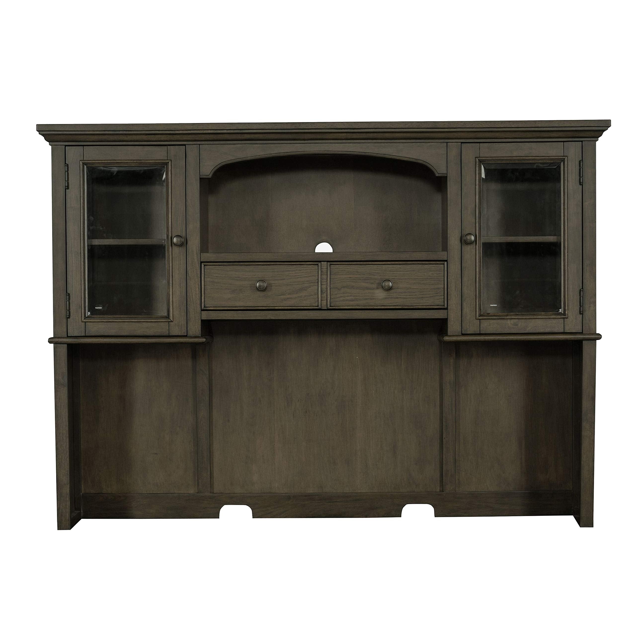 Coaster Home Furnishings Hartshill 2-Door Hutch with Shelves Burnished Oak