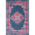Nourison Passion Blue 3'9'' x 5'9'' Area -Rug, Boho, Traditional, Easy -Cleaning, Non Shedding, Bed Room, Living Room, Hallway, 