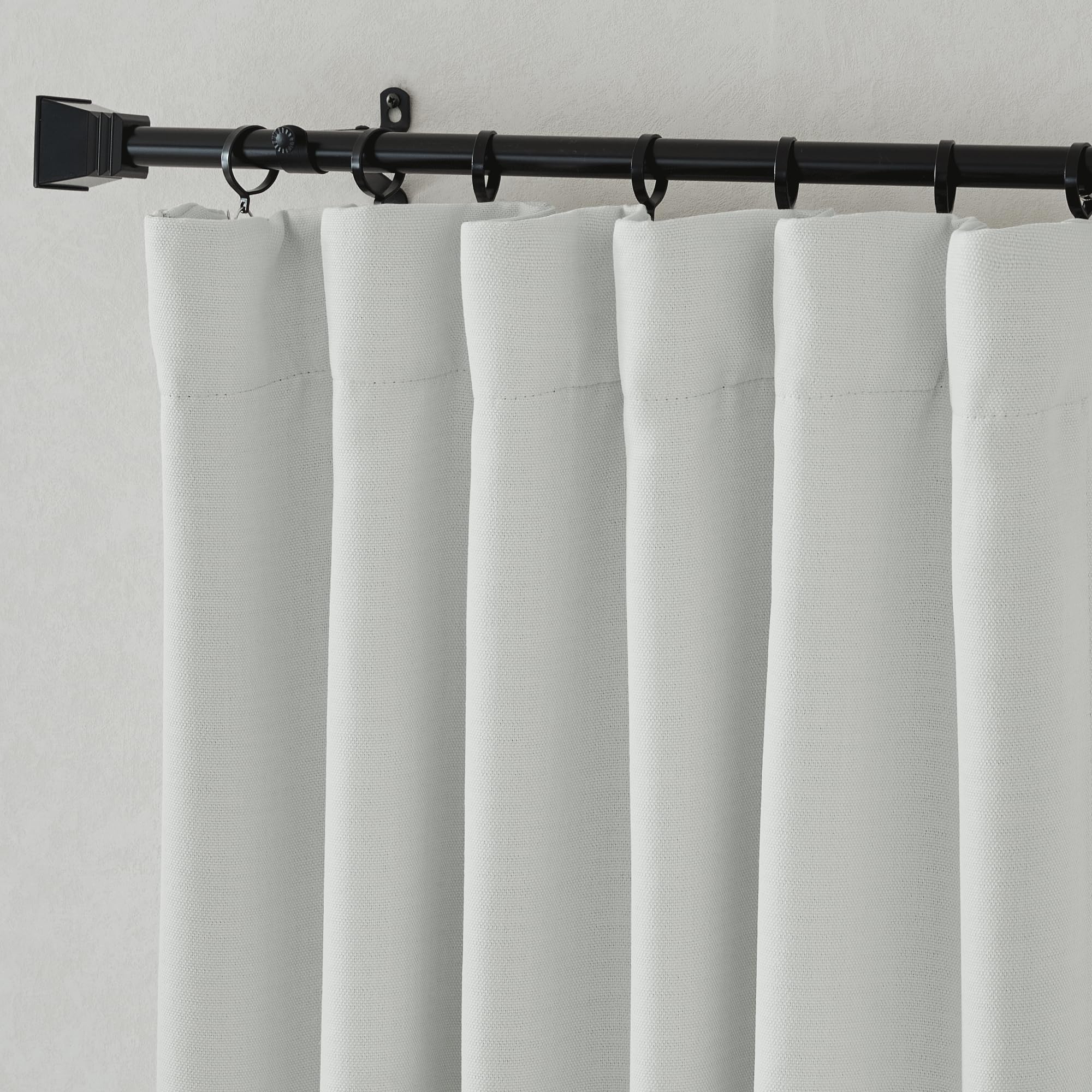 Nicetown Room Darkening Greyish White Curtains For Living Room, Rod Pocket/Back Tab/Hook Light Block Voice Reducing Window Drape