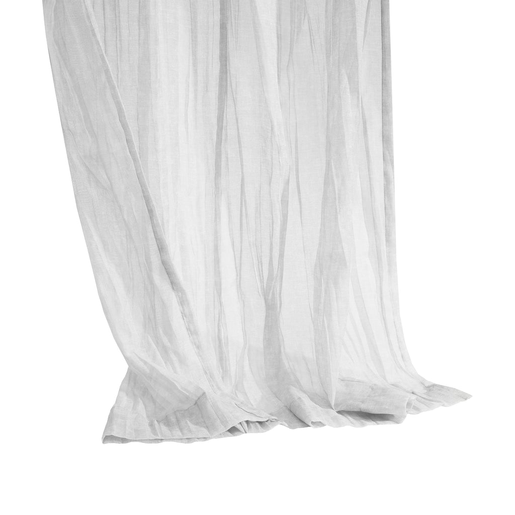 Richmark International Paloma Sheer Dual Header Curtain Panel 52 X 63 In White