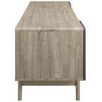 Modway Tread 70" Mid-Century Modern Media Console Entertainment Tv Stand In Natural Gray
