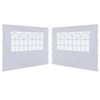 Abccanoy 2 Packs Of 10X10 Canopy Sidewalls With Church, White
