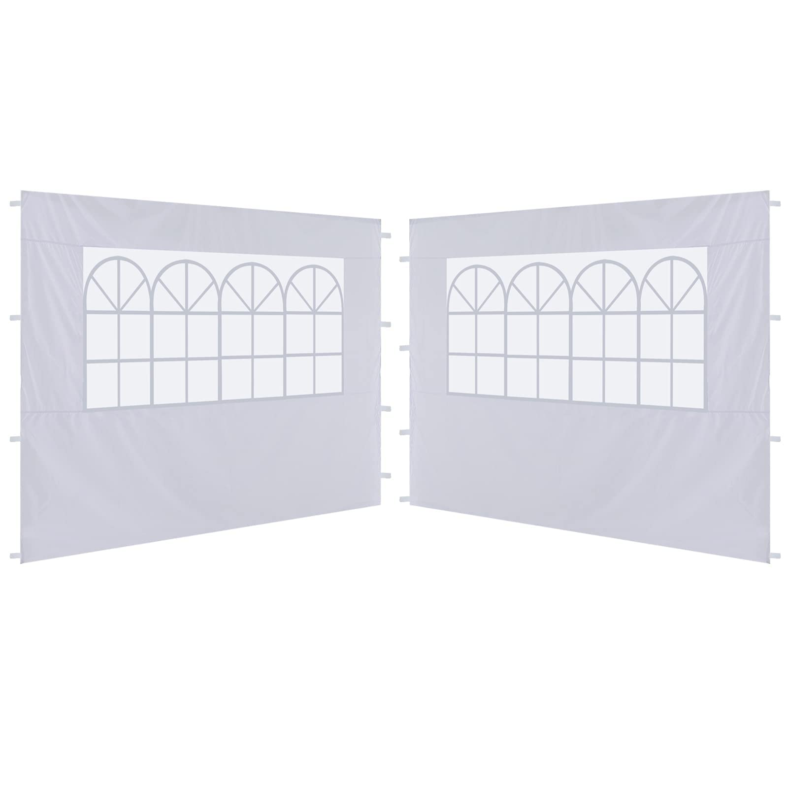 Abccanoy 2 Packs Of 10X10 Canopy Sidewalls With Church, White