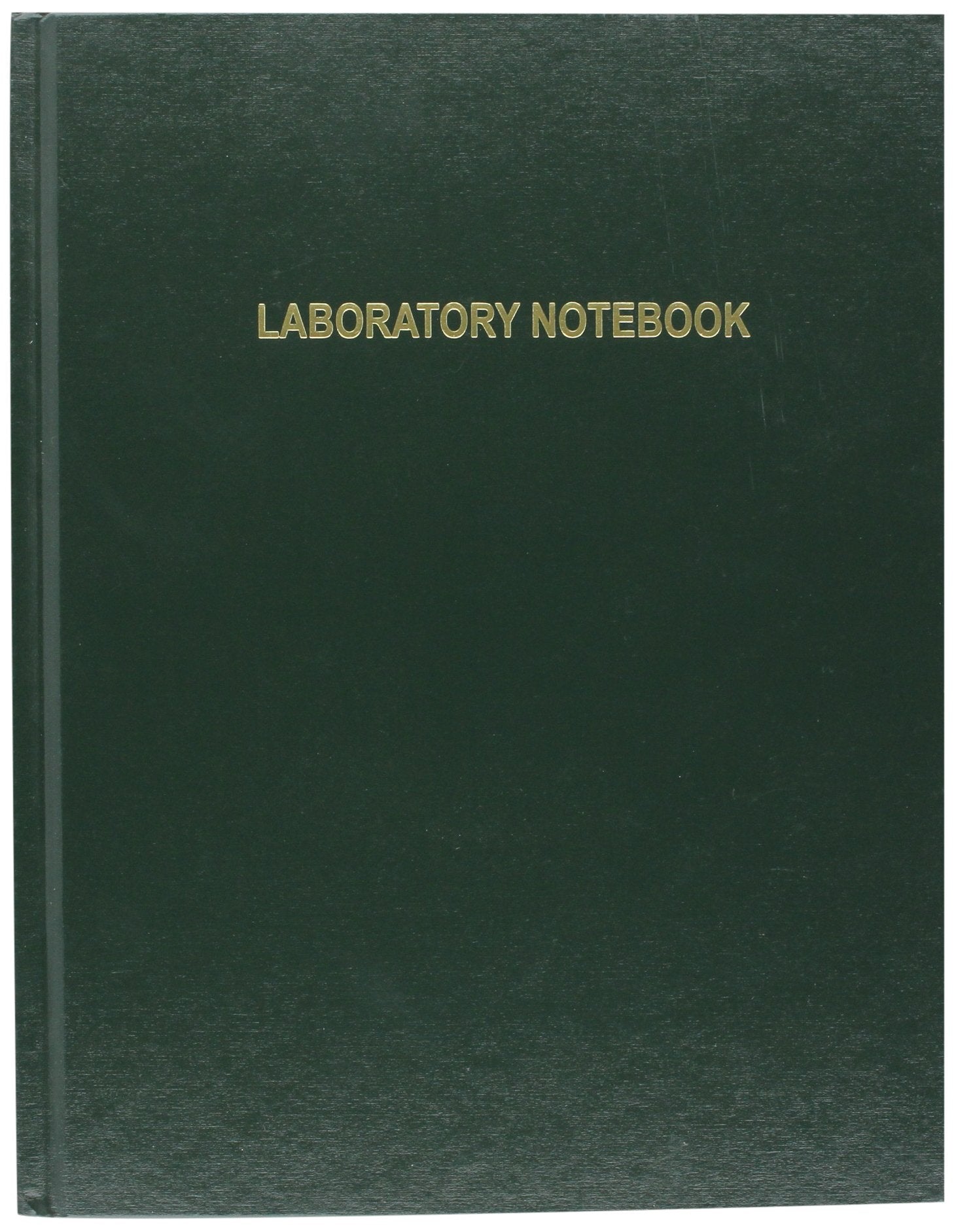 Bookfactory Lab Notebook - 96 Pages (.25 ' ' Grid Format), 8 ' ' X 10 ' ', Green Cover, Section Sewn Hardbound Laboratory Notebo