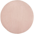 Nourison Essentials Indoor/Outdoor Pink 6' X Round Area -Rug, Easy -Cleaning, Non Shedding, Bed Room, Living Room, Dining Room, Backyard, Deck, Patio (6 Round)