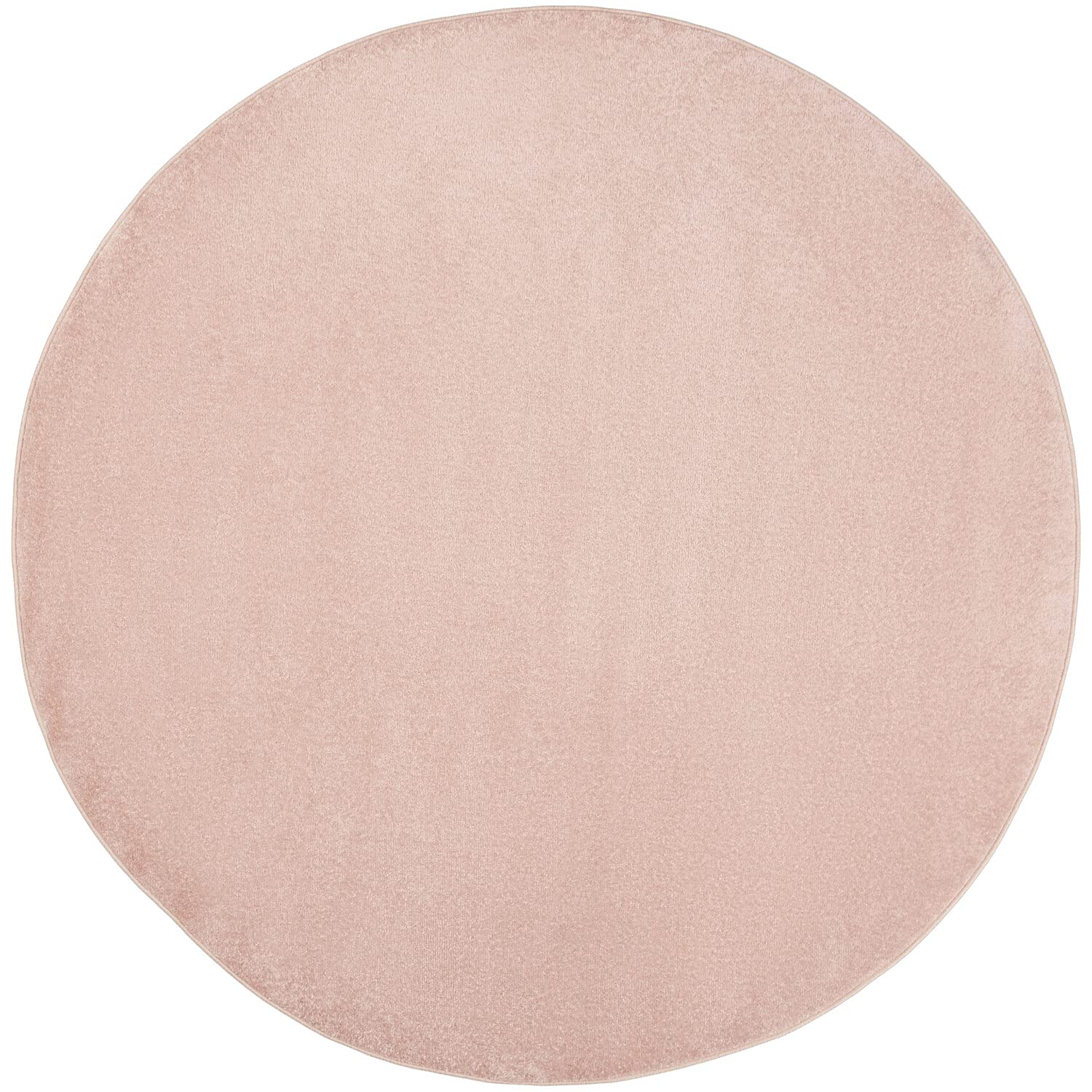 Nourison Essentials Indoor/Outdoor Pink 6' X Round Area -Rug, Easy -Cleaning, Non Shedding, Bed Room, Living Room, Dining Room, Backyard, Deck, Patio (6 Round)