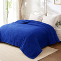 Whale Flotilla Fluffy Fleece Twin Size Blanket For Bed, Fuzzy Soft Cozy Exquisite Blankets With Decorative Jacquard Pattern For