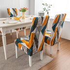 Hzdhclh Chair Covers For Dining Room Set Of 4,Stretch Spandex Geometric Parsons Chair Slipcover 4 Pack,Washable Anti-Dust Chair
