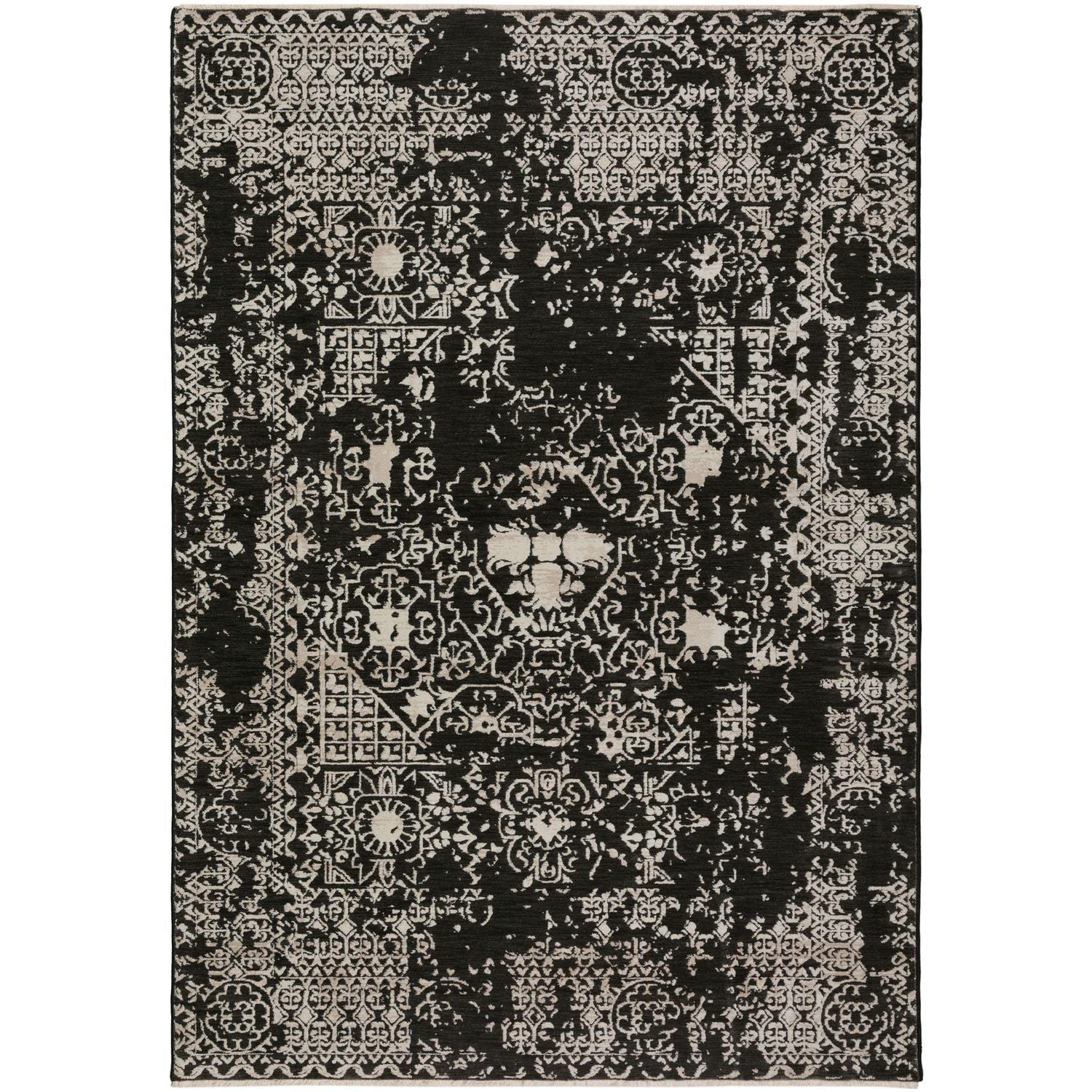 Antalya Ay3 Black Transitional Rug Rectangle 3' 3" X 5 ' 3"