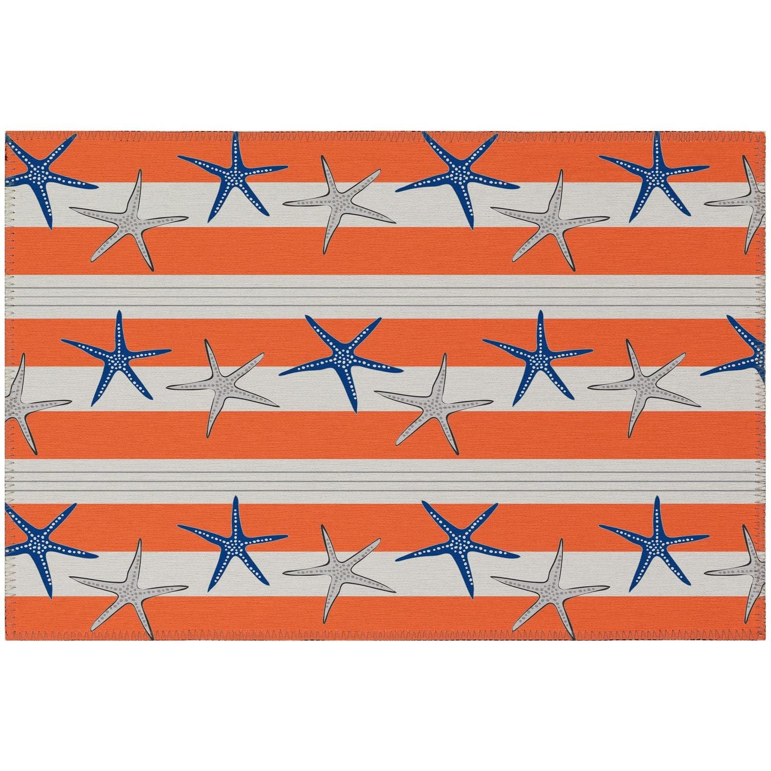 Seabreeze Sz12 Orange Coastal Rug Rectangle 10' X 14'