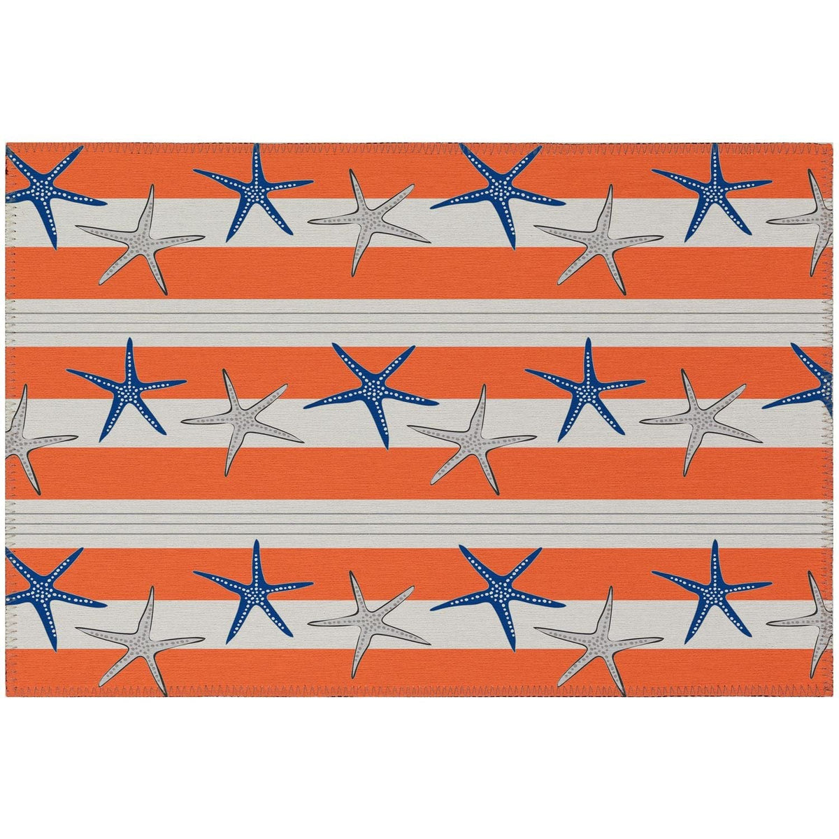 Seabreeze Sz12 Orange Coastal Rug Rectangle 3' X 5'
