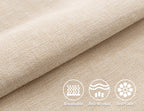 Stellhome Linen Throw Pillow Covers Square Solid Burlap Cushion Covers For Bed Couch Sofa Bench, 24 X 24 Inch (60 X 60 Cm), Beig