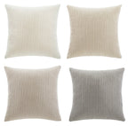 Fancy Homi Set Of 4 Neutral Decorative Throw Pillow Covers 18X18 Inch For Couch Bed Sofa Bedroom, Modern Farmhouse Boho Home Dec