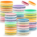 Roowest 36 Pcs Pi Math Wristbands 3.14 Fun Pi Day Decorations Pi Symbol Rubber Bracelet Science Math Teacher Gift Irrational Num