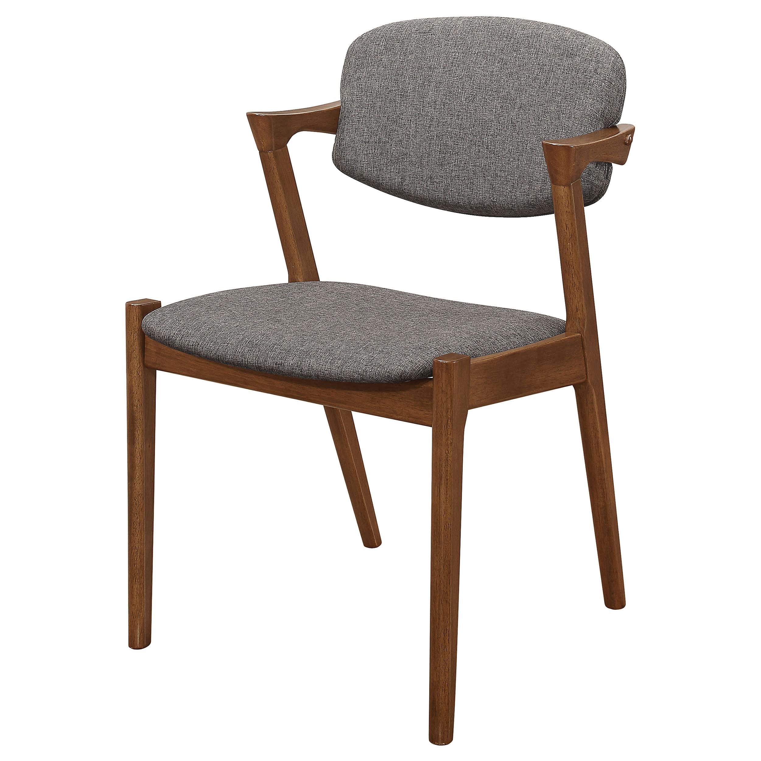 Coaster Home Furnishings Malone Dining Side Chairs Grey and Dark Walnut (Set of 2)