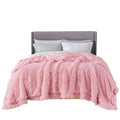 Bedsure Soft And Cozy Pink Faux Fur Blanket - Fluffy, Shaggy Sherpa Decor, 90X90 Inches, 640 Gsm