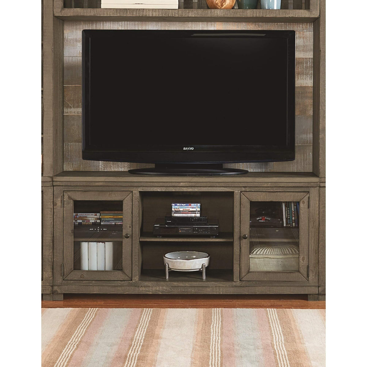 Progressive Furniture Willow 68 Inch Console, Weathered Gray