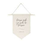 The Cotton & Canvas Co. Forgive and You Will Be Forgiven, Luke 6:37 Bible Verse, Religious, Scripture Hanging Wall Canvas Banner