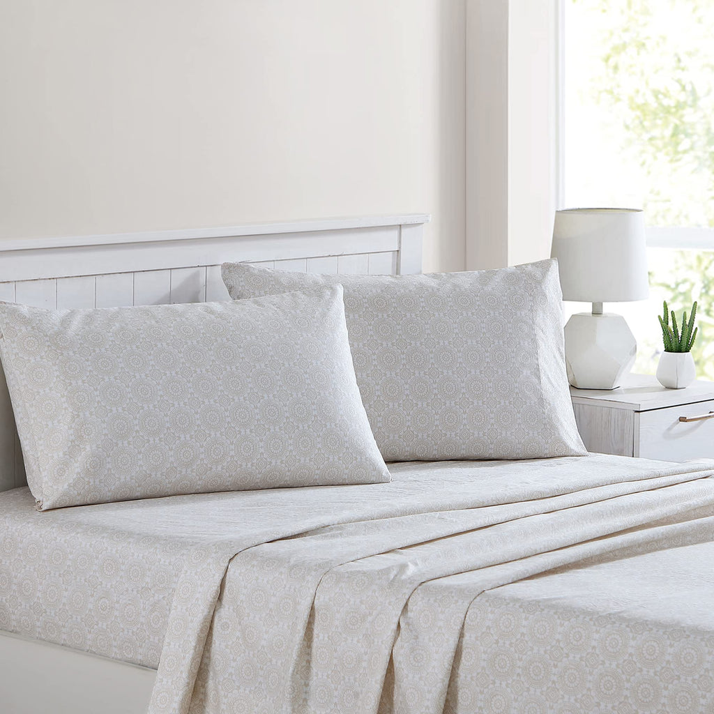 Modern Threads Printed 4-Piece Extra Soft Bedding Sheets & Pillowcase Set, Deep Pocket Up To 16 Inch Mattress Abella Full