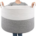 Goodpick Extra Large Rope Basket, 83L Blanket Basket Living Room, Baby Toy Storage Basket, Soft Towel Basket, Woven Storage Bask