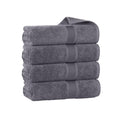 Tee Projekt 100% Cotton, Ultra Soft, Quick Dry Bath Towels (70 x 140 cm) (550 GSM, Pack of 4) Grey