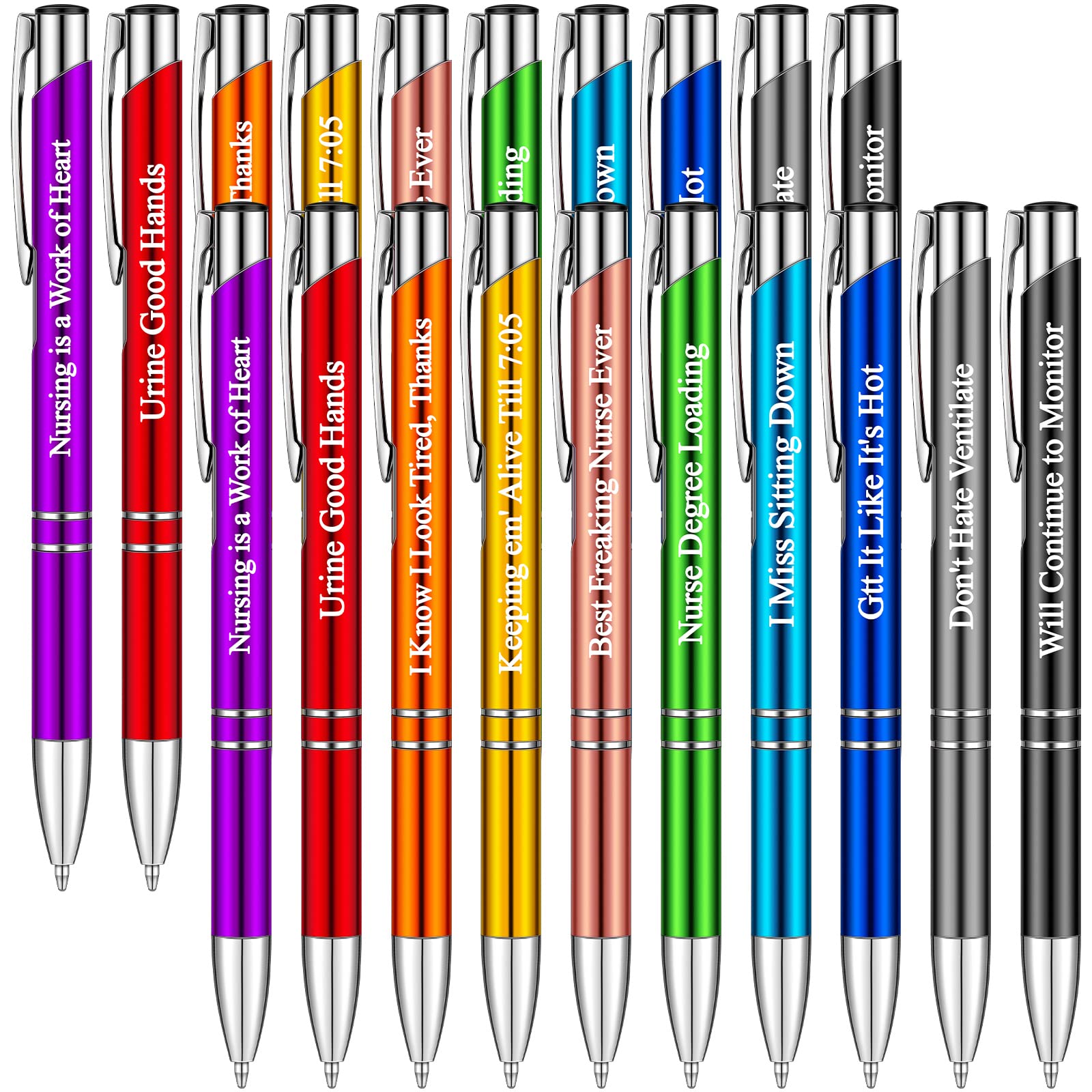 Eaasty Nurse Pens Funny, Inspirational Ballpoint Pens Medical Themed Pens Novelty Pens Office Supplies For Nurse Doctor Teachers