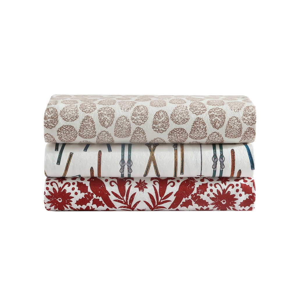 Eddie Bauer - Twin Sheets, Cotton Flannel Bedding Set, Brushed For Extra Softness, Cozy Home Decor (Arcadia Red, Twin)