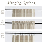 Ryb Home Natural Beige Linen Sheer Curtains 96 Inches Long For Living Room And Dining Room, Back Tab/Rod Pocket, Light Filtering Sheer Curtains And Drapes, W 52 X L 96 Inches, 2 Panels Set