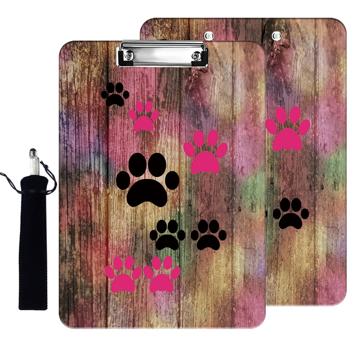 Plastic A4 Clipboard And Flannel Pen Bag Combination, Low Profile Metal Clip, Decorative, Office, Learning Clipboard, Cute Clipb