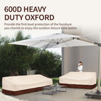 Bestalent Outdoor Furniture Sofa Covers Waterproof,3-Seater Patio Sofa Covers Fits Up To 85W X 37D X 35H Inches