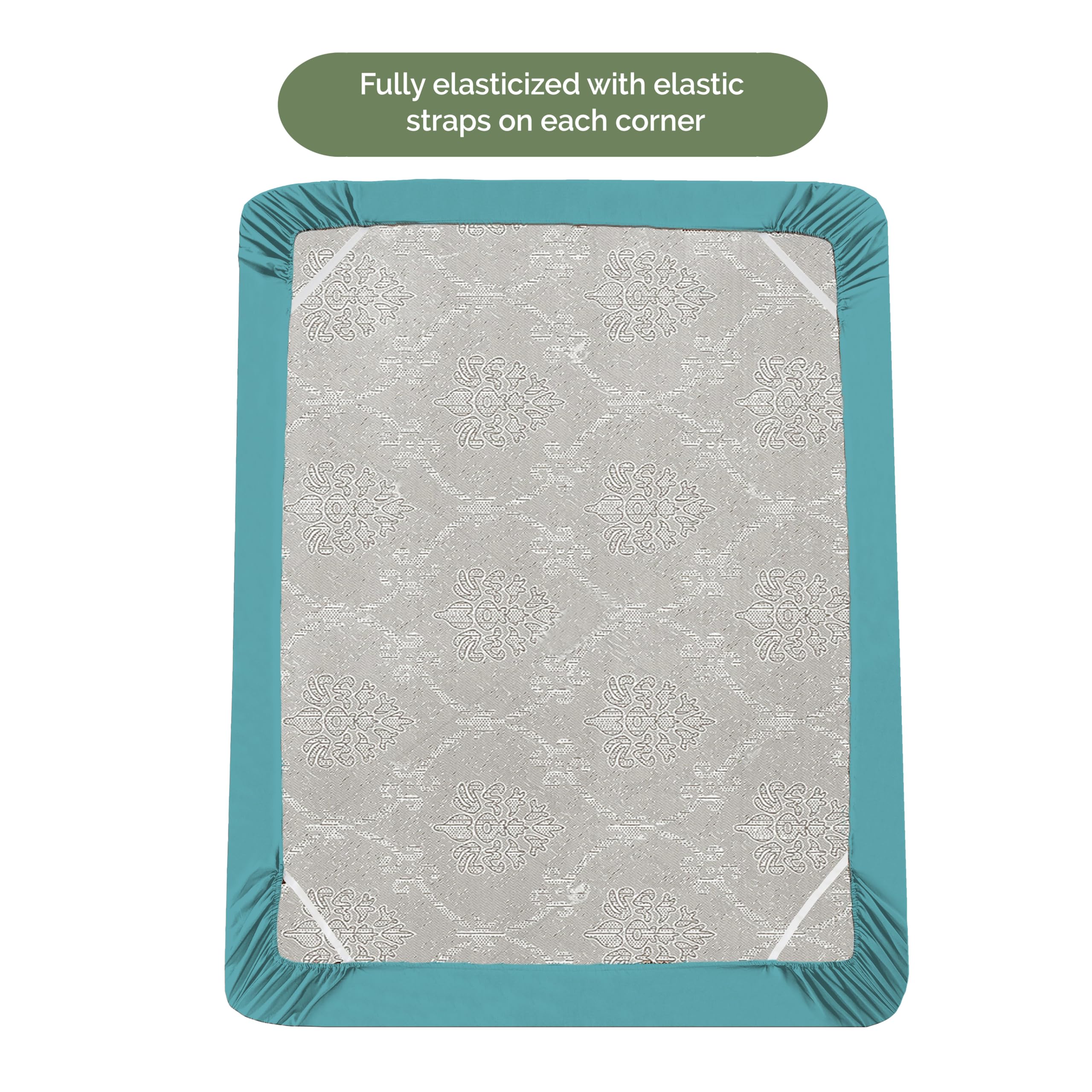 Elegant Comfort 1500 Premium Hotel Quality 18-21 Inches Deep - Extra Deep Pocket Single Fitted Sheet For High Mattress, Luxury And Softest, Smart Pocket - Wrinkle Free, Twin/Twin Xl, Turquoise