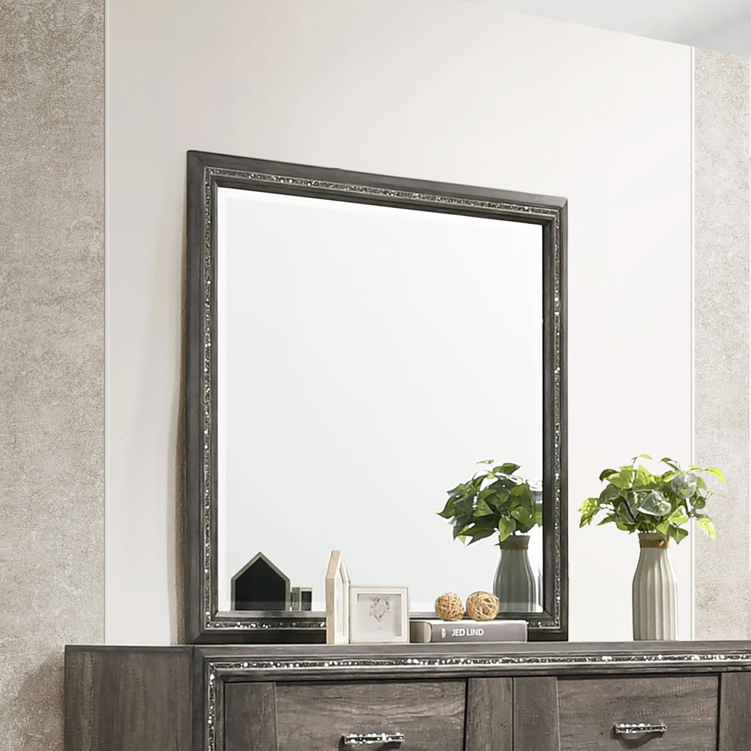 Coaster Home Furnishings Janine Square Dresser Mirror Grey